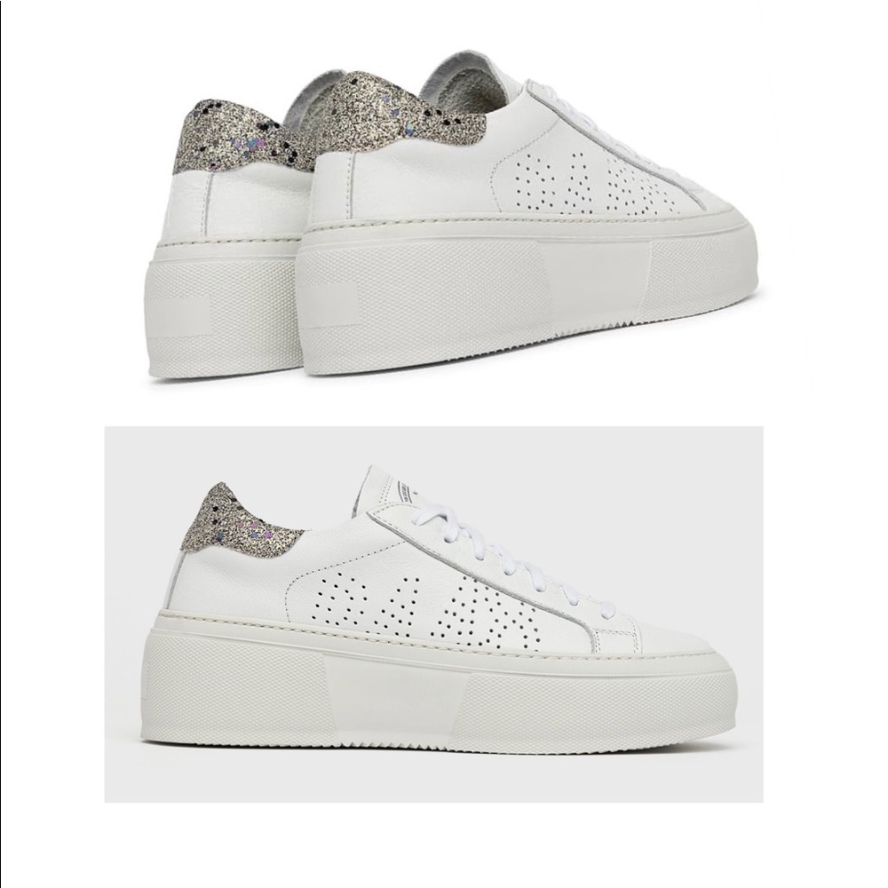 P448 Louise Platform Holografic Glitter Sneakers